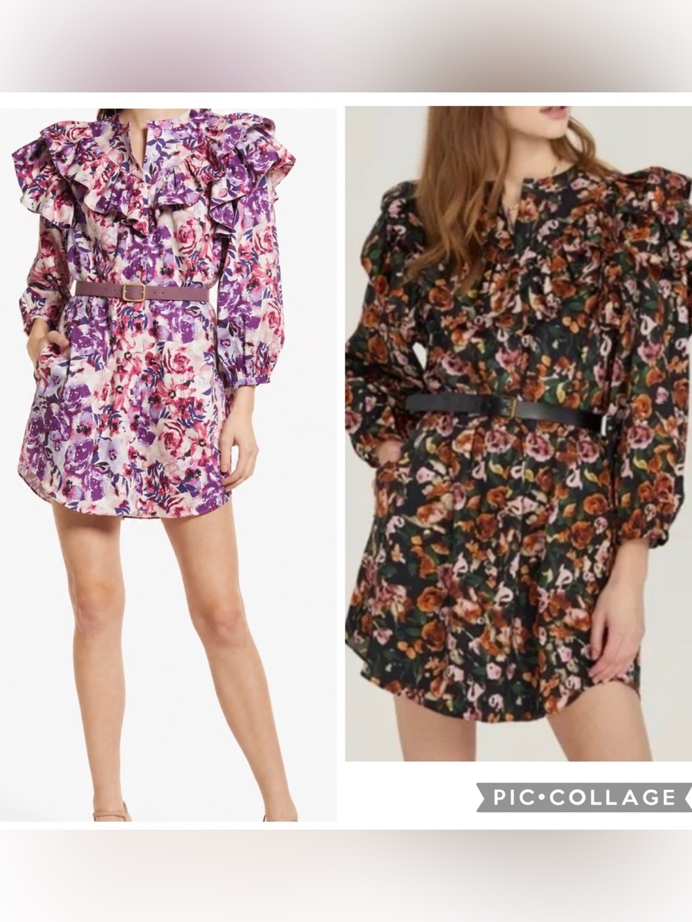 Something navy Nordstrom floral Shift Dress pockets black ulla Johnson style